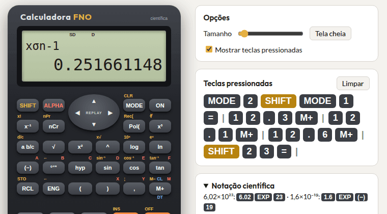 Calculadora Científica FNO